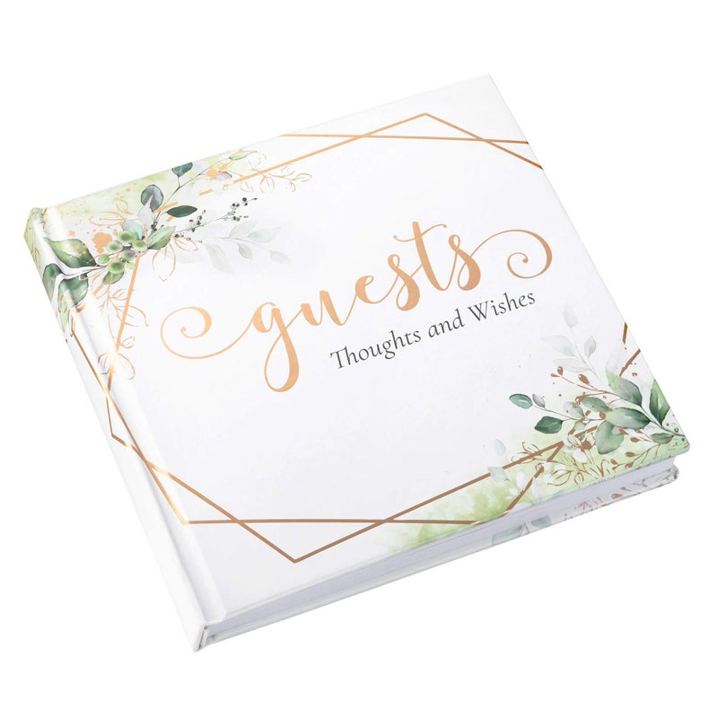 Lillian Rose Botanical and Geometric Guest Book with Gold Accents - Image 1